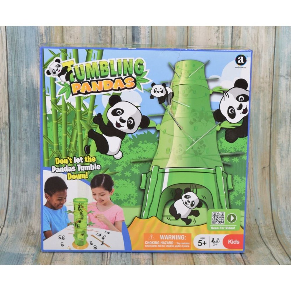 Tumbling Pandas Kids Board Game With Tower Ages 5+ SEALED Ambassador